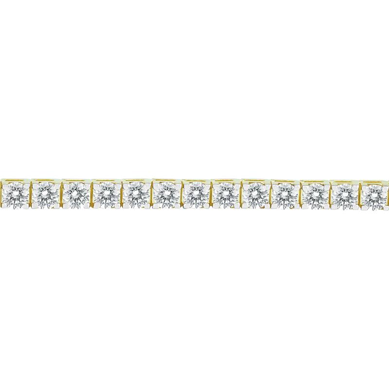 Marquee Certified 11 Carat TW Classic Diamond Tennis Bracelet in 14K Yellow Gold