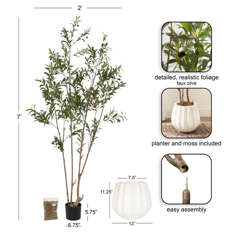 Kate and Laurel Oliveira Faux Olive Tree
