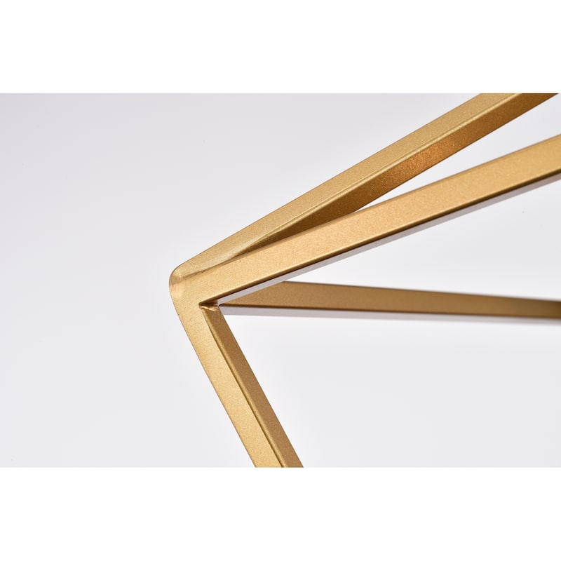 Jimmi Matte Gold 4-Light Metal Open Cage Semi-Flush Mount