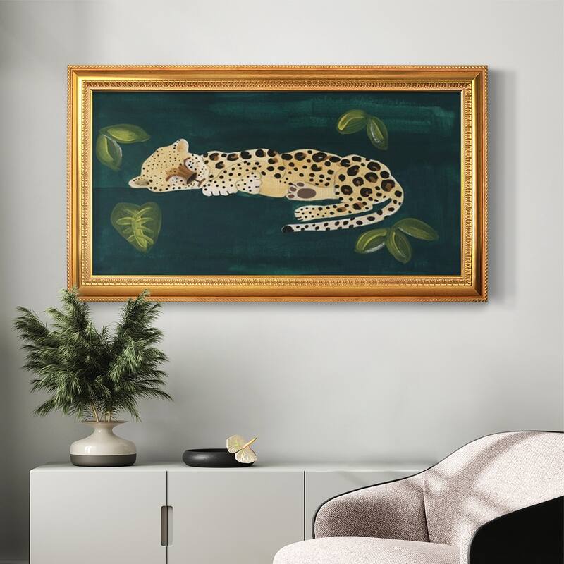 Lethargic Leopard II Premium Framed Canvas- Ready to Hang