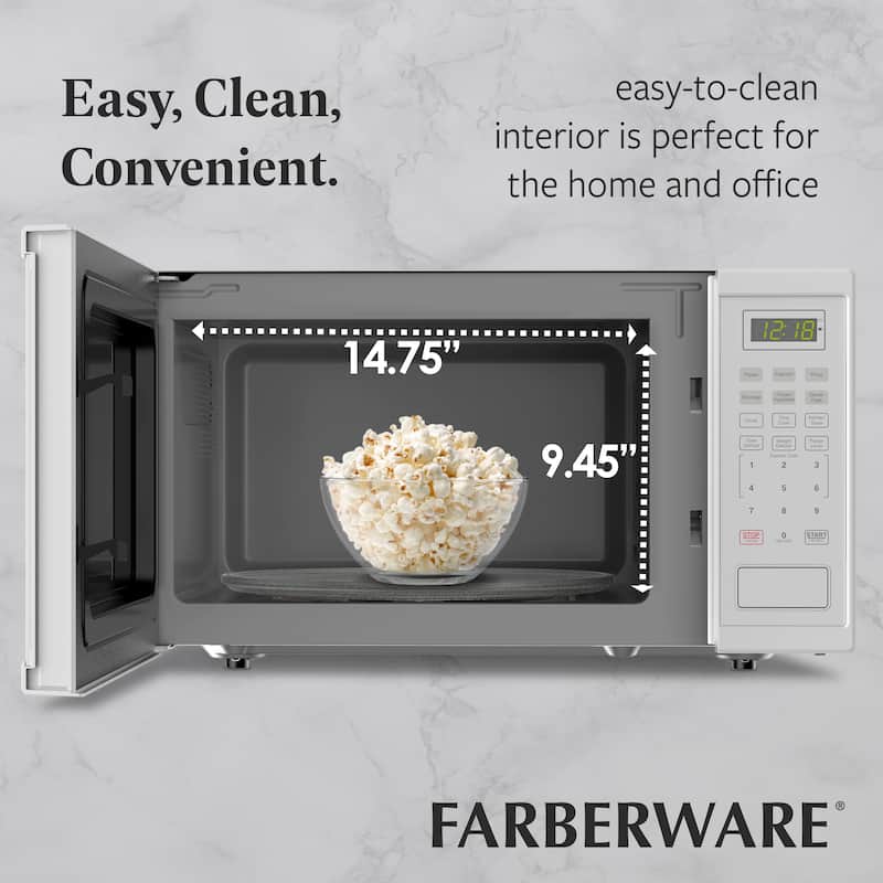 1.1 Cu. Ft. 1000-Watt Digital Microwave Oven, Black