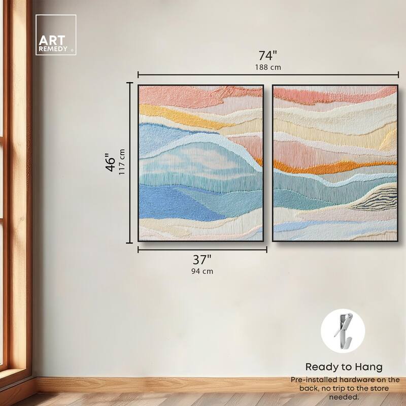 Morning Calm I Canvas Set of 2 by Art Remedy