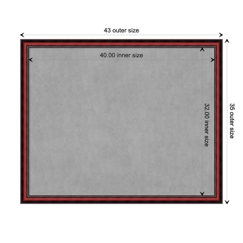 Amanti Art Rubino Cherry Scoop Framed Magnetic Board - Board Size 40x32
