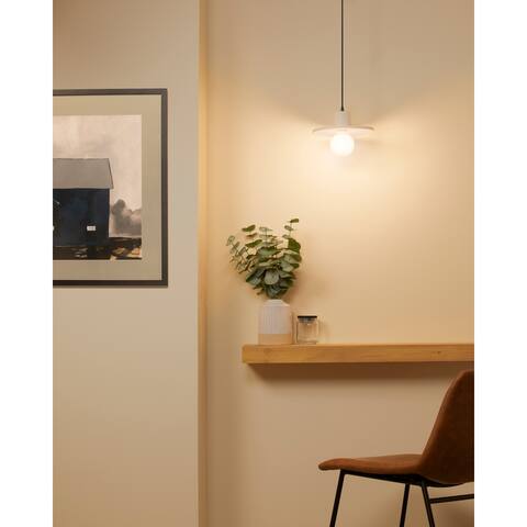 Ceramic Saucer Pendant - Bisque