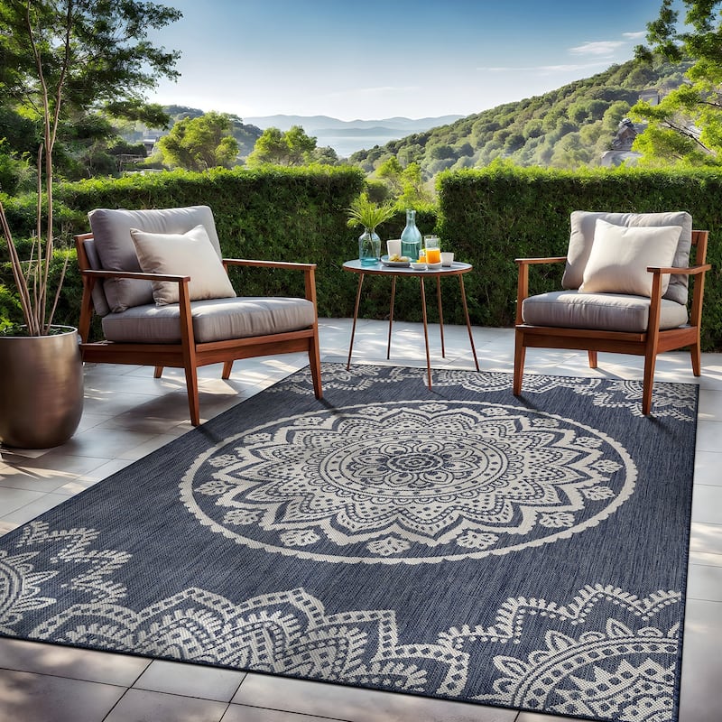 Beverly Rug Waikiki Insignia Modern Indoor Outdoor Rug