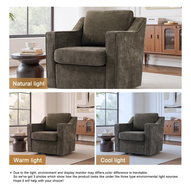 Modern 30.5" W Swivel Armchair Accent chair