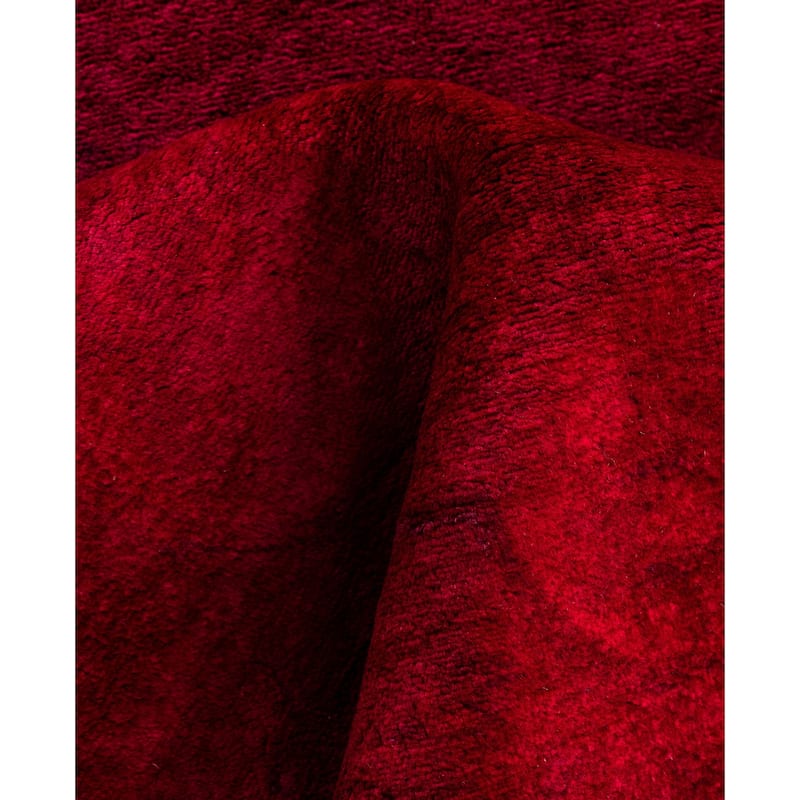 Overdyed One-of-a-Kind Hand-Knotted Area Rug - Purple - 3' 10" x 6' 0"