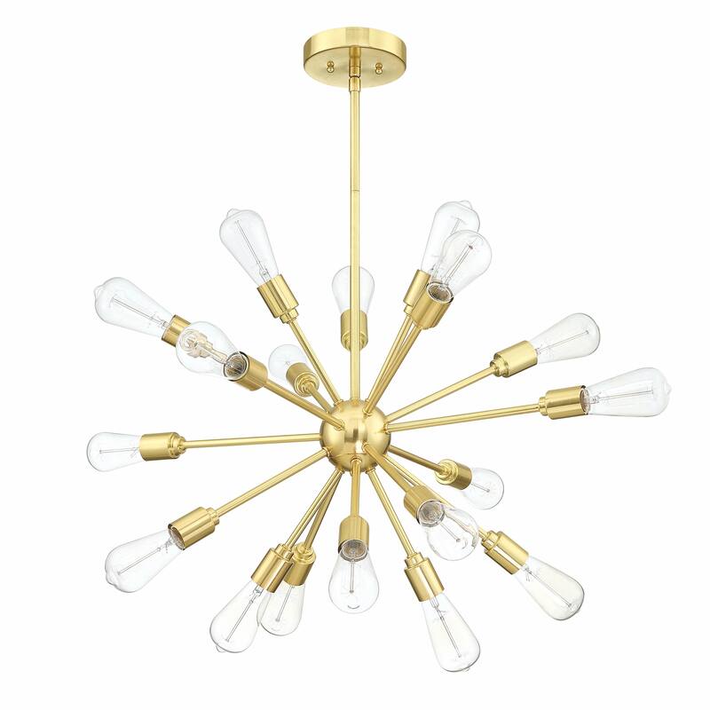 18-light pendant with soft gold finish