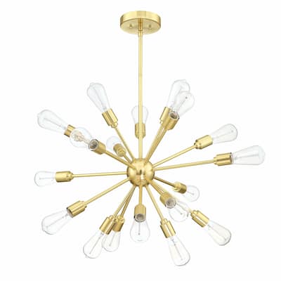 18-light pendant with soft gold finish