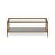 preview thumbnail 28 of 33, Hera 45'' Wide Rectangular Coffee Table with Mirror Shelf