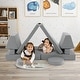 preview thumbnail 10 of 30, Convertible Kids Sofa Playset with Zipper
