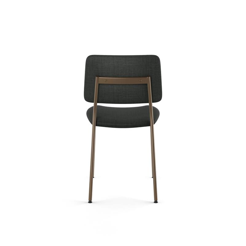 Amisco Sullivan Upholstered Dining Chair with Open Back and Metal Legs