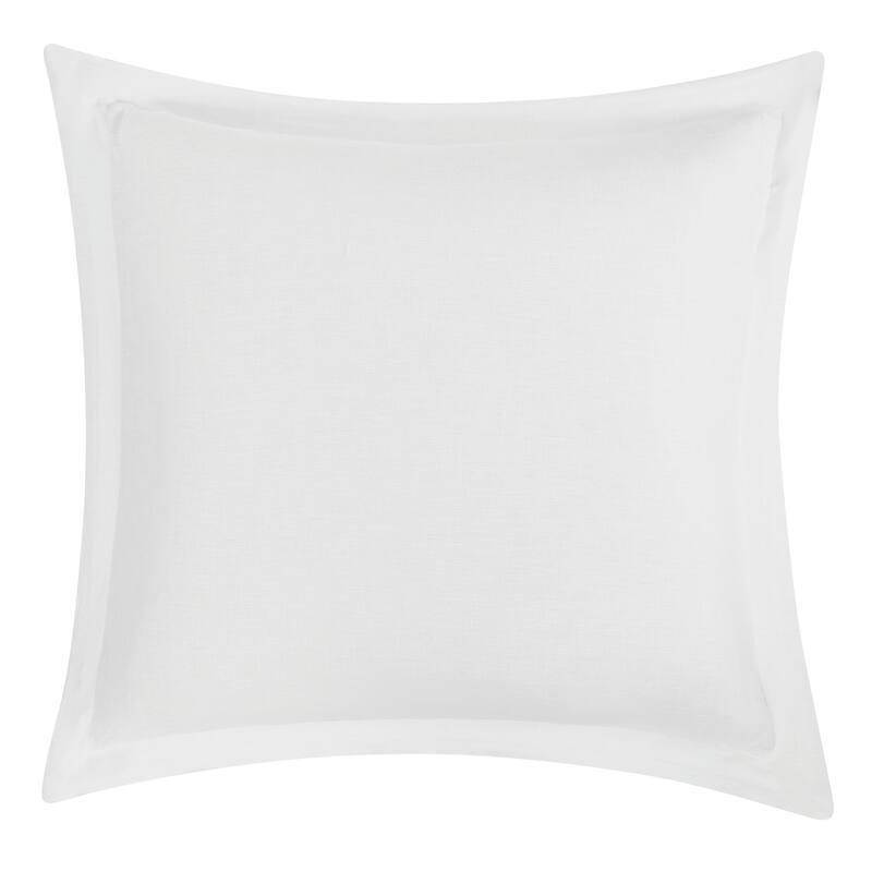 Brooklyn Loom Flax Linen Euro Sham - COVER ONLY - White