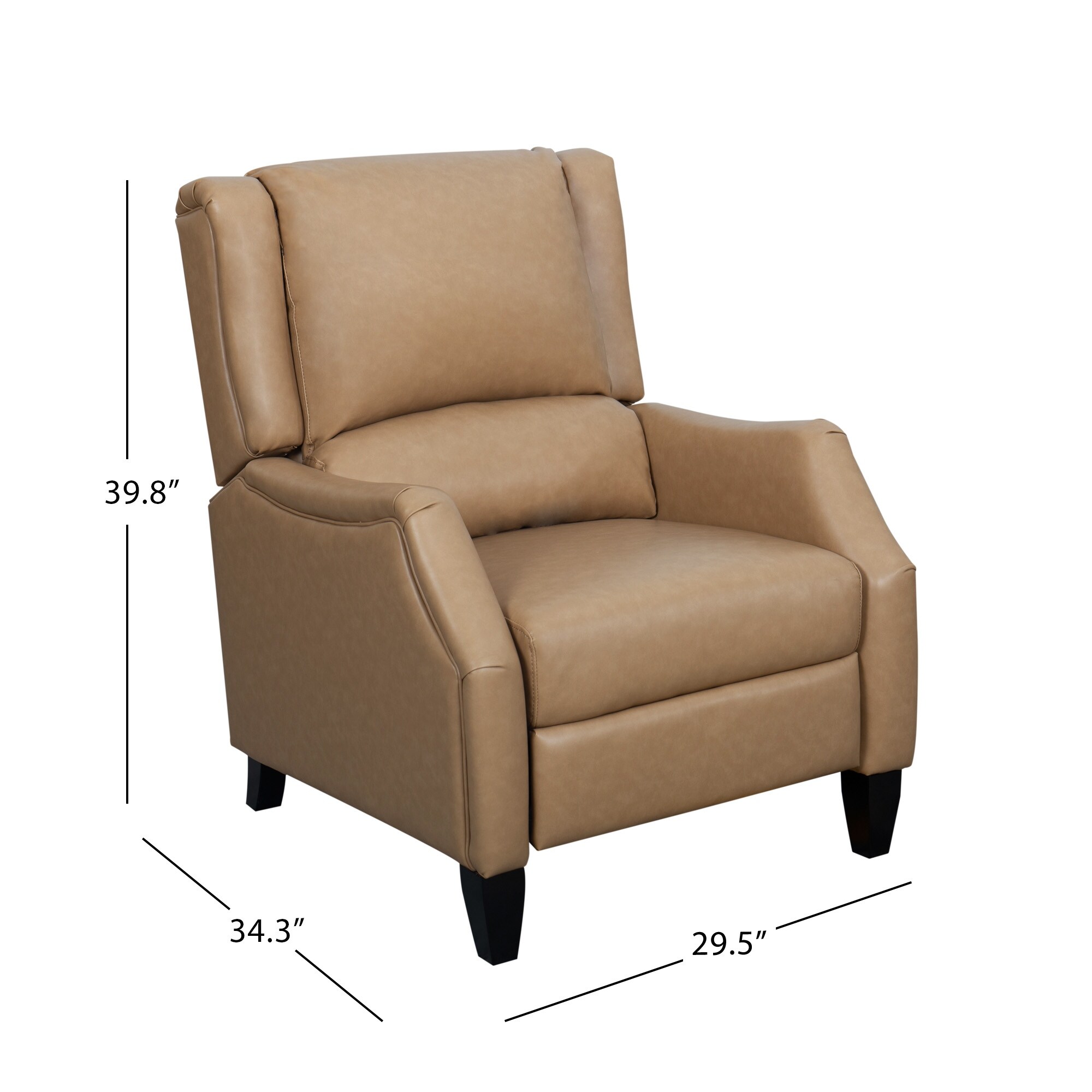 Abbyson carla bonded clearance leather pushback recliner