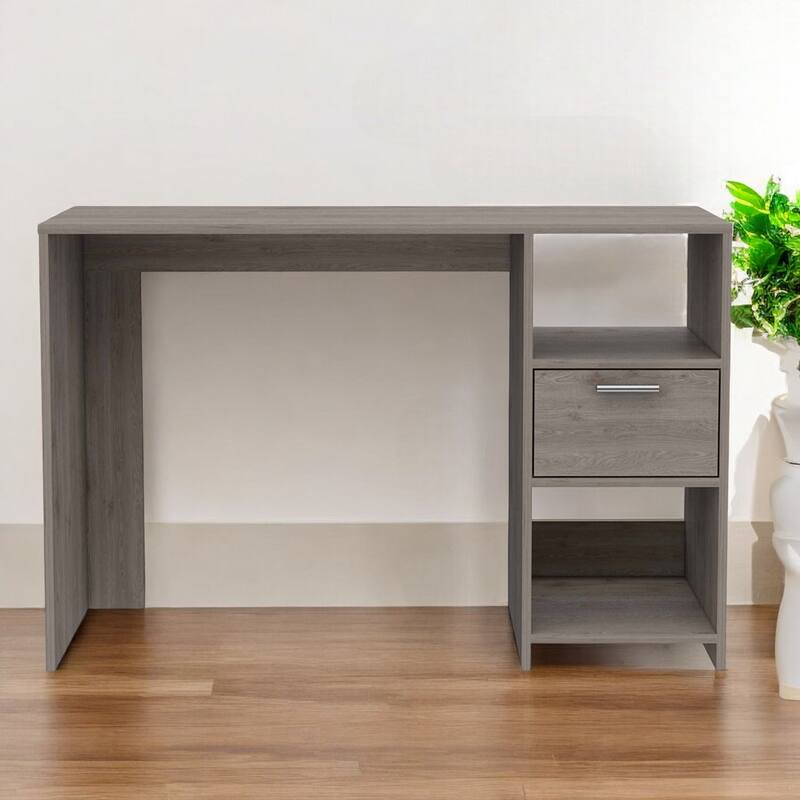 Modern Computer Desk 43" Rectangular MDF Office Table with Drawer, Matte Finish