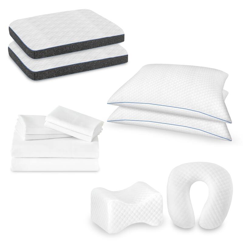 Restonic ComfortCare Hybrid Restful Nights Firm, King + 12-Piece Premium Comfort Bedding Pack, King Size