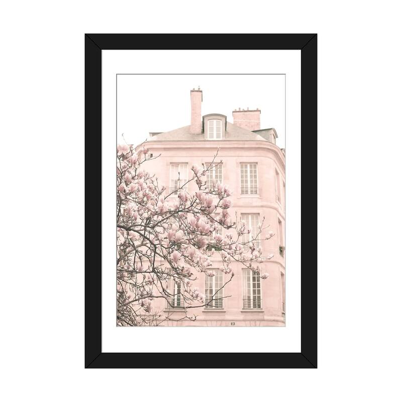 iCanvas "Paris In Blush Pink, Marais I" by Caroline Mint PFA - Black - 32x24x1