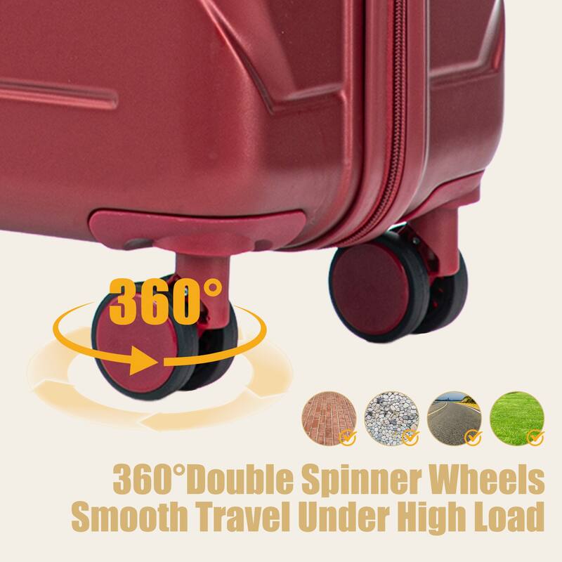 28 Inch Large Checked Luggage, Scratch Resistant Surface Four Multi-Directional Wheels, With Combination Lock and Side Hooks