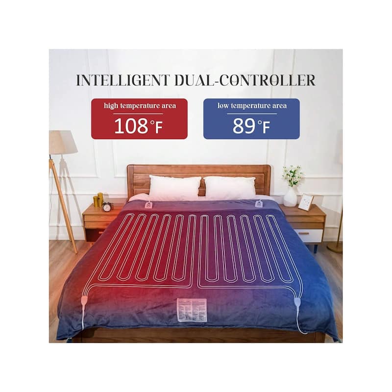Electric Flannel King Queen Throw Heated Blanket