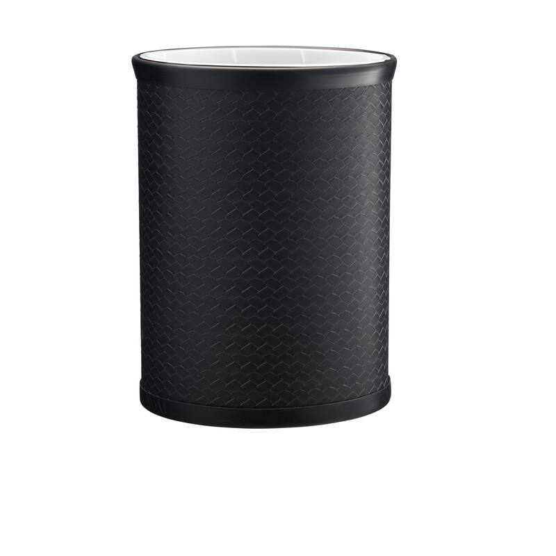 SAN REMO 13qt Oval Wastebasket with Liner (2pc Set) - Black