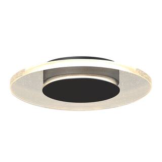 Artika Essence Disk Modern Flush Mount Ceiling Light Fixture, Black