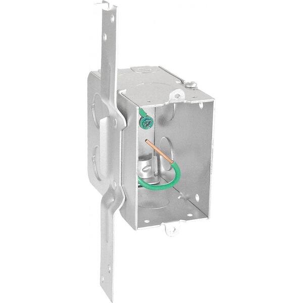 2 Pcs, 31/2 in. Deep, Switch Box with Clamps for Nonmetallic Sheathed Cable and a Flat Vertical