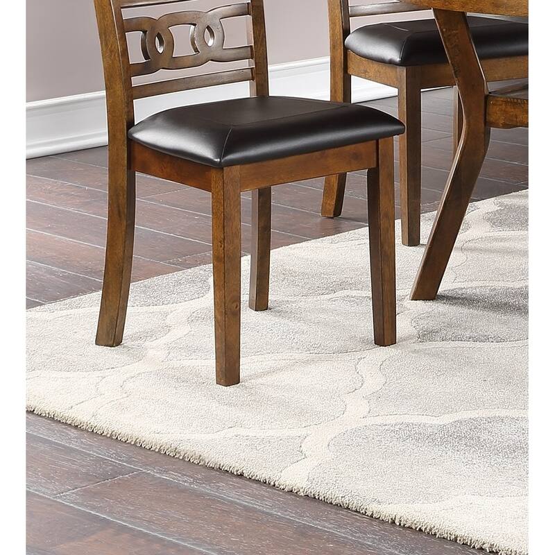 Modern Set of 2 Dining Chairs with Padded Seat and Back and Solid Wood Frame for Dining Room Living Room and Bedroom