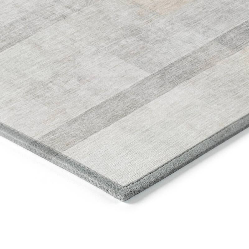 Machine Washable Indoor/ Outdoor Modern Abstract Chantille Rug