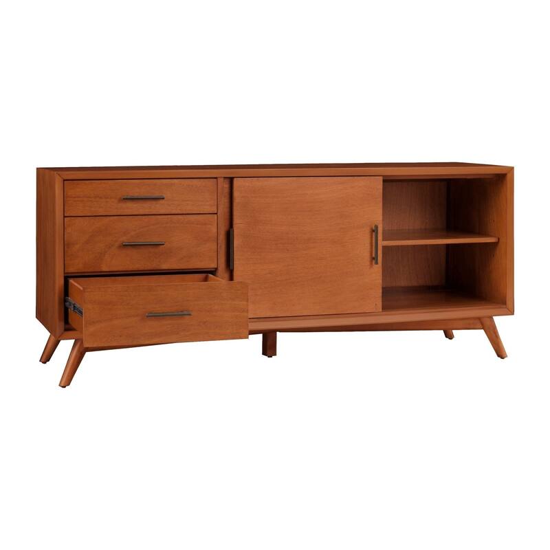 Alpine Furniture Flynn Large TV Console in Acorn Brown