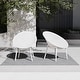 preview thumbnail 14 of 14, Set of 2 Modern Plastic Lounge Chair Plastic Legs with Polka Dots Spot Breathable for Patio Indoor Outdoor Use
