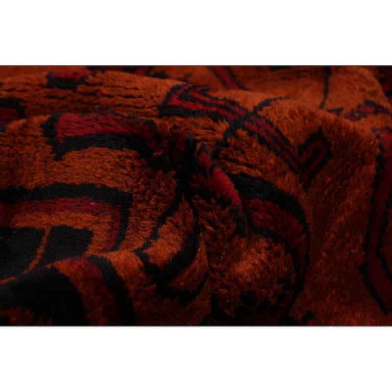 ECARPETGALLERY Hand-knotted Teimani Burnt Orange Wool Rug - 4' 4" x 9' 3"