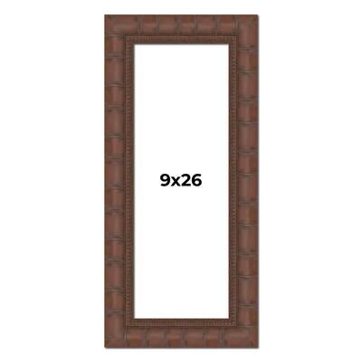 9x26 Frame Pewter Solid Wood Picture Frame Width 1.625 Inches | Interior Frame Depth 0.6875 Inches