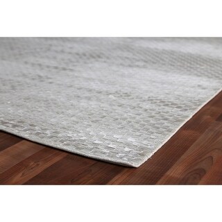 Exquisite Rugs Board Silver Viscose Rug (12' x 15'). - 12' x 15' - Bed ...