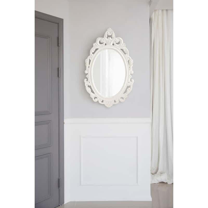 Kate and Laurel Pietra Carved Wall Mirror - 20x32
