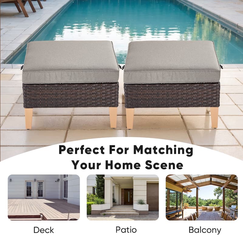 3 Piece Wicker Patio Furniture Set