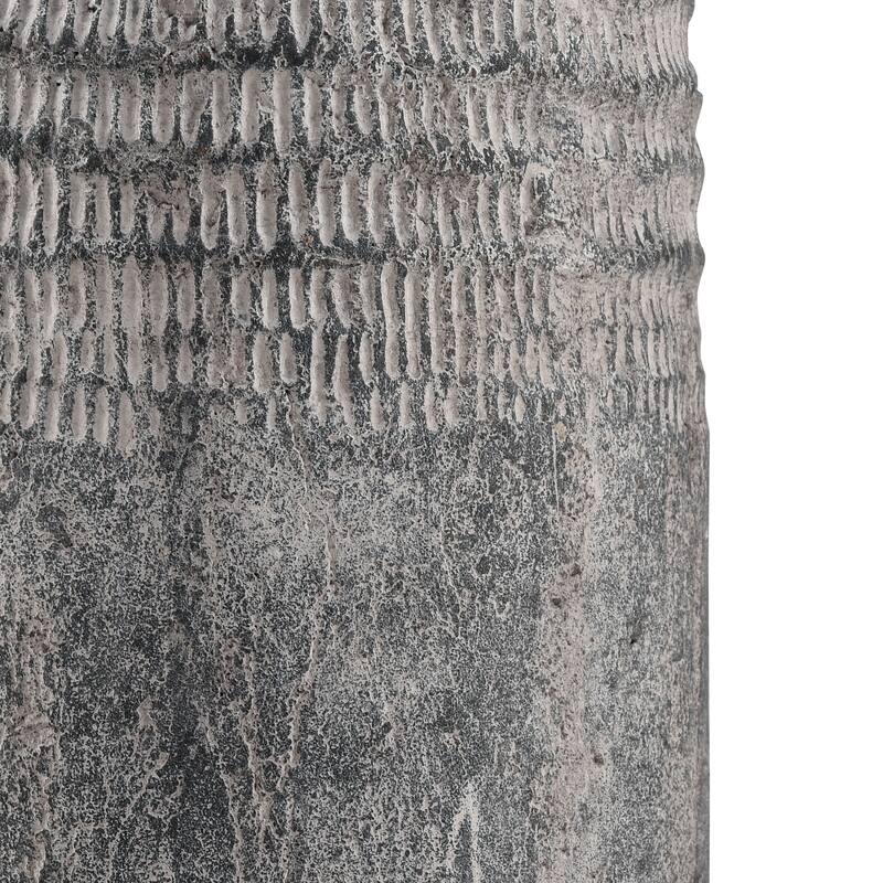 Elk Home Ashe Antique Dark Gray Earthenware 6.75 Inch Wide Vase