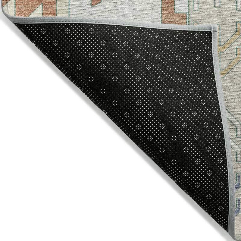 Machine Washable Indoor/ Outdoor Boho Tribal Chantille Rug