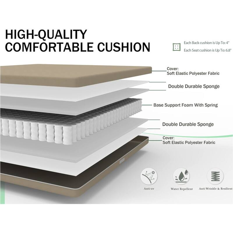 Outdoor 4 pcs Patio Conversation Set