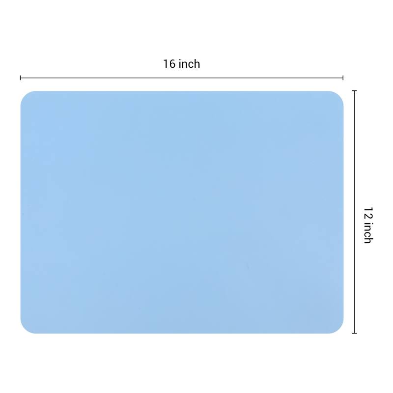 Placemats Set of 6 Silicone Placemats for Kitchen Dining Table Decor Heat Resistant Table Placemats Wipeable Table Mat - 16*12in