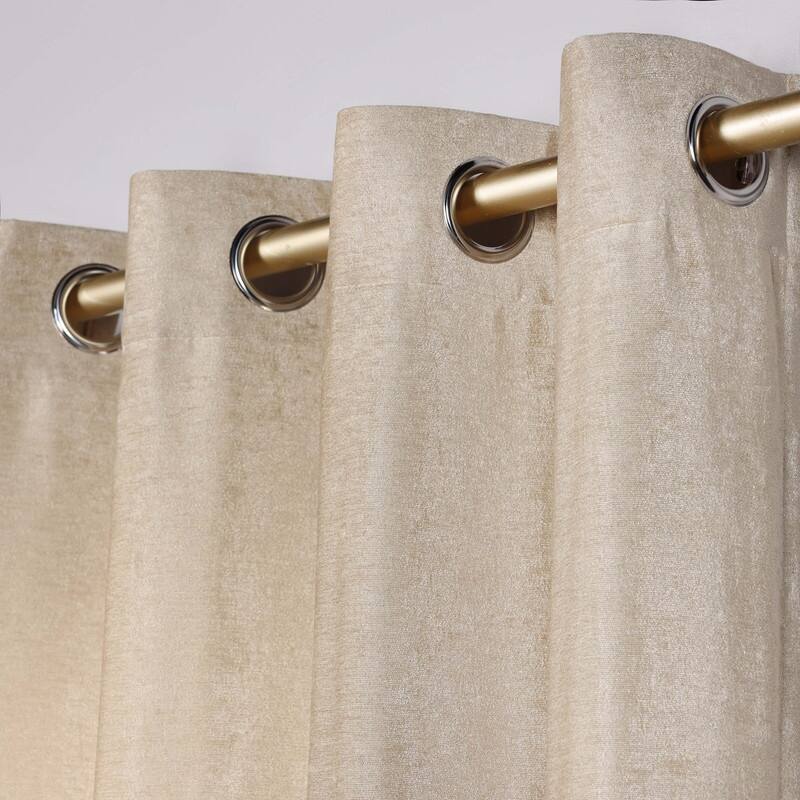 Superior Noor Semi-Blackout Chenille Grommet Curtains, Set of 2 Panels
