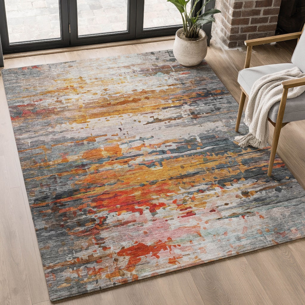 Premium Washable Super Soft Abstract Ombre Mayfield Rug