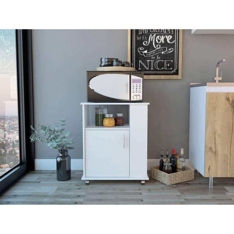 Correy 4-Shelf Microwave Cabinet with Caster