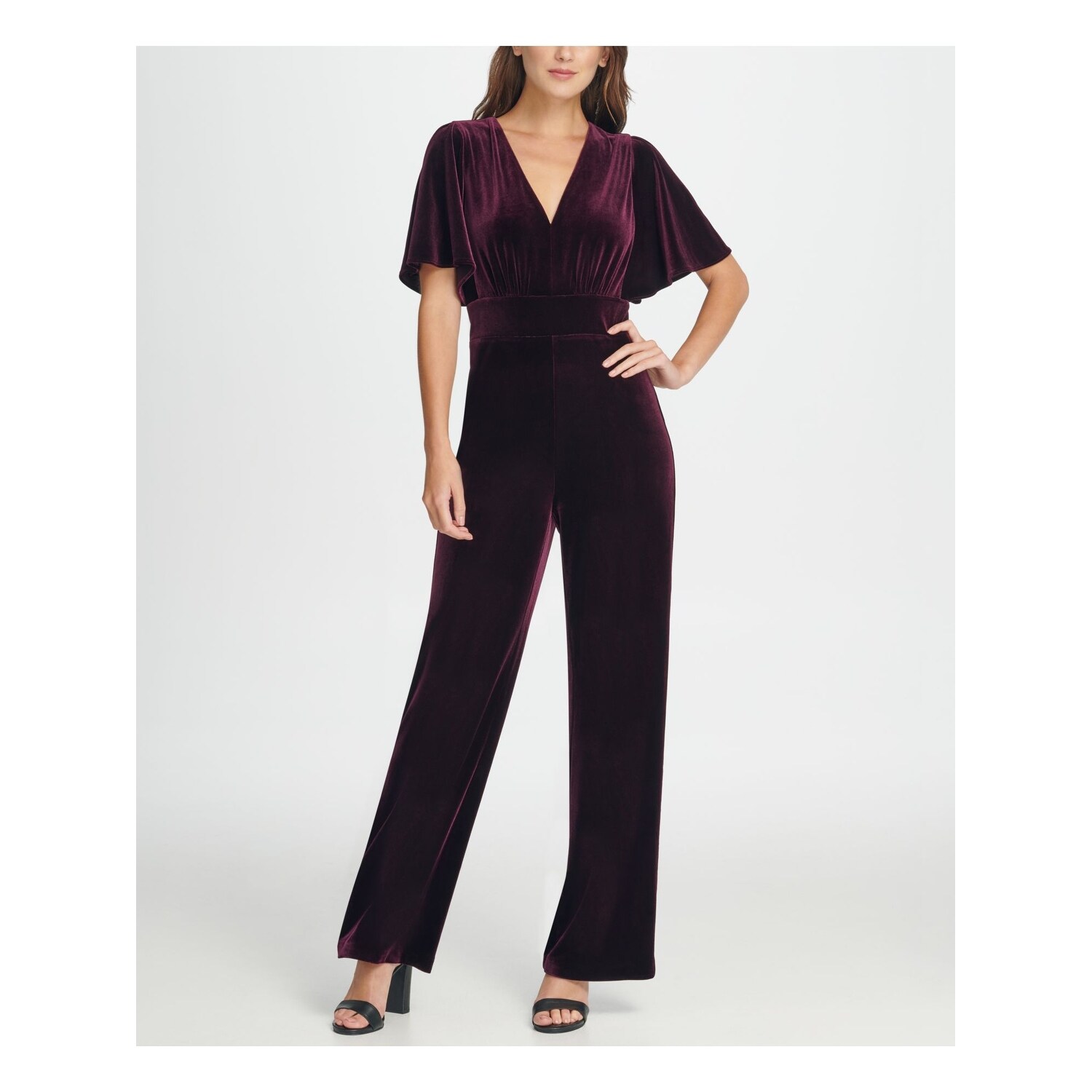 bell sleeve wide leg jumpsuit