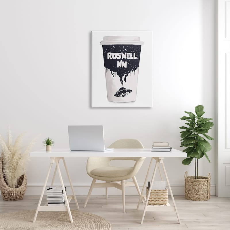 Stupell Industries Roswell NM UFO Coffee Cup Canvas Wall Art by Ziwei ...