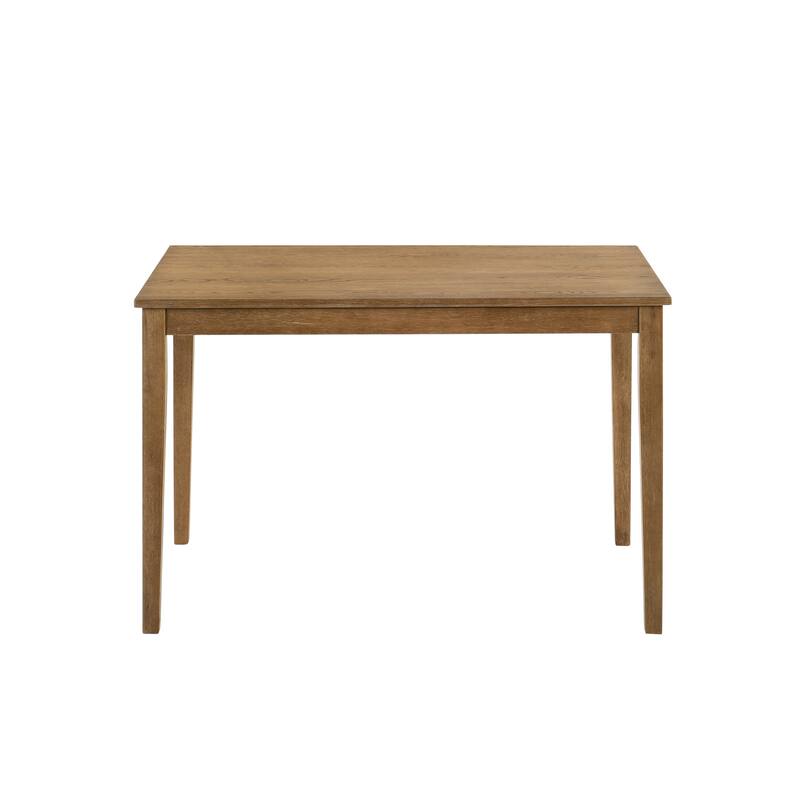 Rustic 5-Piece Dining Set with Weathered Oak Table and Upholstered Chairs, Perfect for Cozy Dining Spaces