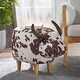 preview thumbnail 3 of 9, Velvet Cow-Shaped Ottoman,Cute Wood Foot Stool Shoes Changing Seat with Cushioned