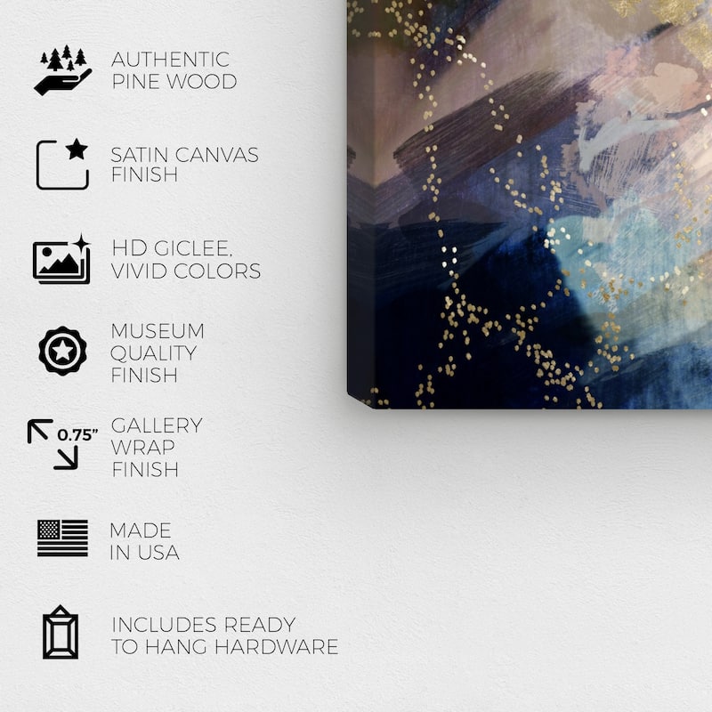 Wynwood Studio Canvas Abstract The Waltz Blue and Modern & Contemporary Wall Art Canvas Print