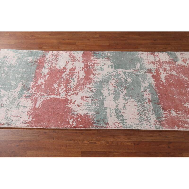 All-Over Abstract Contemporary Foyer Rug Handmade Wool Carpet - 3'3"x 6'3"