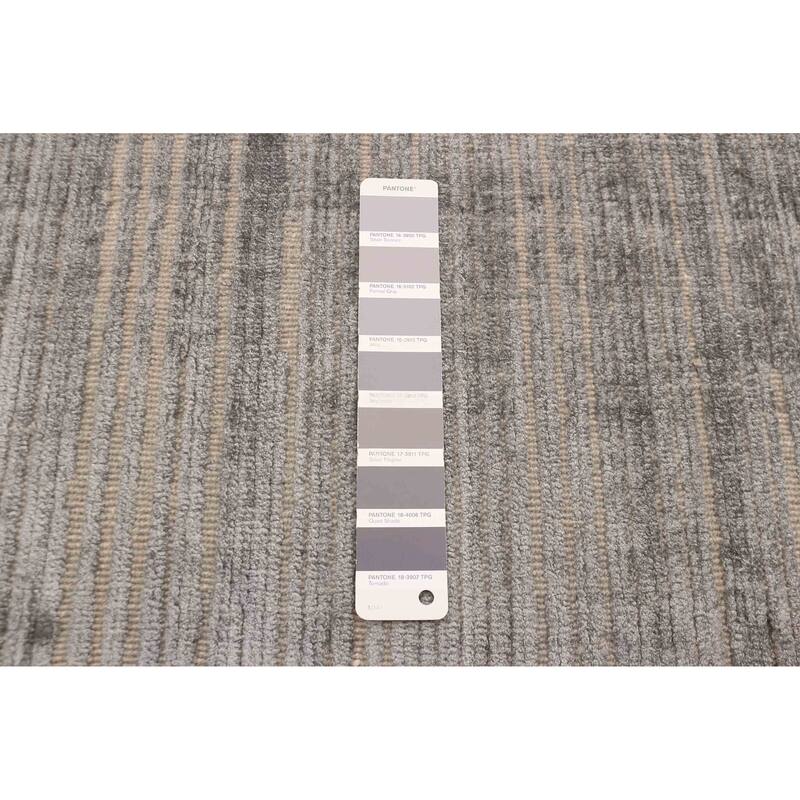 ECARPETGALLERY Hand Loomed Elysian Dark Grey Rug - 5'7 x 7'9