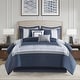 preview thumbnail 1 of 40, 510 Design Powell Navy/ White 8 Piece Embroidered Comforter Set Navy - California King